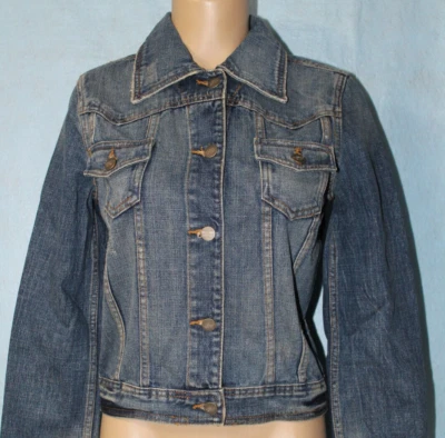 NEW Mossimo Dark Wash Denim Blue Jean Button Jacket Size S See Measurements* - Image 1 of 4