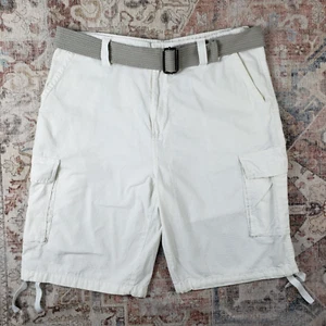 Airwalk pantaloncino cargo uomo taglia 36 ALTO bianco cotone ripstop cintura lunghezza 25" - Foto 1 di 11