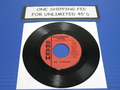 Roger Miller - Heart Break Hotel /Less and Less - 1966 Country 45 Smash VG VINYL - Image 1 of 2