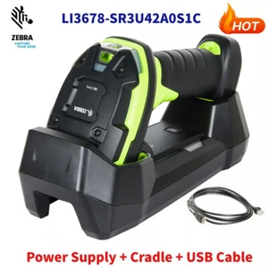 Zebra LI3678-SR3U42A0S1C Ultra-robuster kabelloser 1D-Barcode-Scanner mit Wiegekabel - Bild 1 von 11