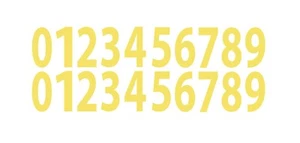 0-9 Numbers Yellow Sticker Vinyl Decals CHOOSE .5" - 12" Set Of 20 (V446) - Picture 1 of 4