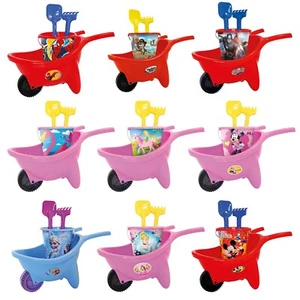 Kids Disney Plastic Wheelbarrow Beach Bucket Play Toy Set Sandbox Summer Outdoor - Picture 1 of 9