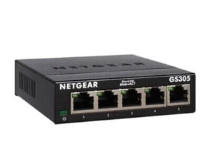 NETGEAR 5-Port Gigabit Ethernet Unmanaged Switch (GS305) - Home Network Hub, Off - Picture 1 of 4