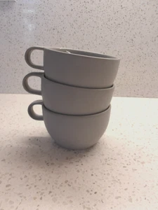 Nespresso Medium Barista Cappuccino Kaffeetassen Porzellan 3er Set Matt Grau - Bild 1 von 8