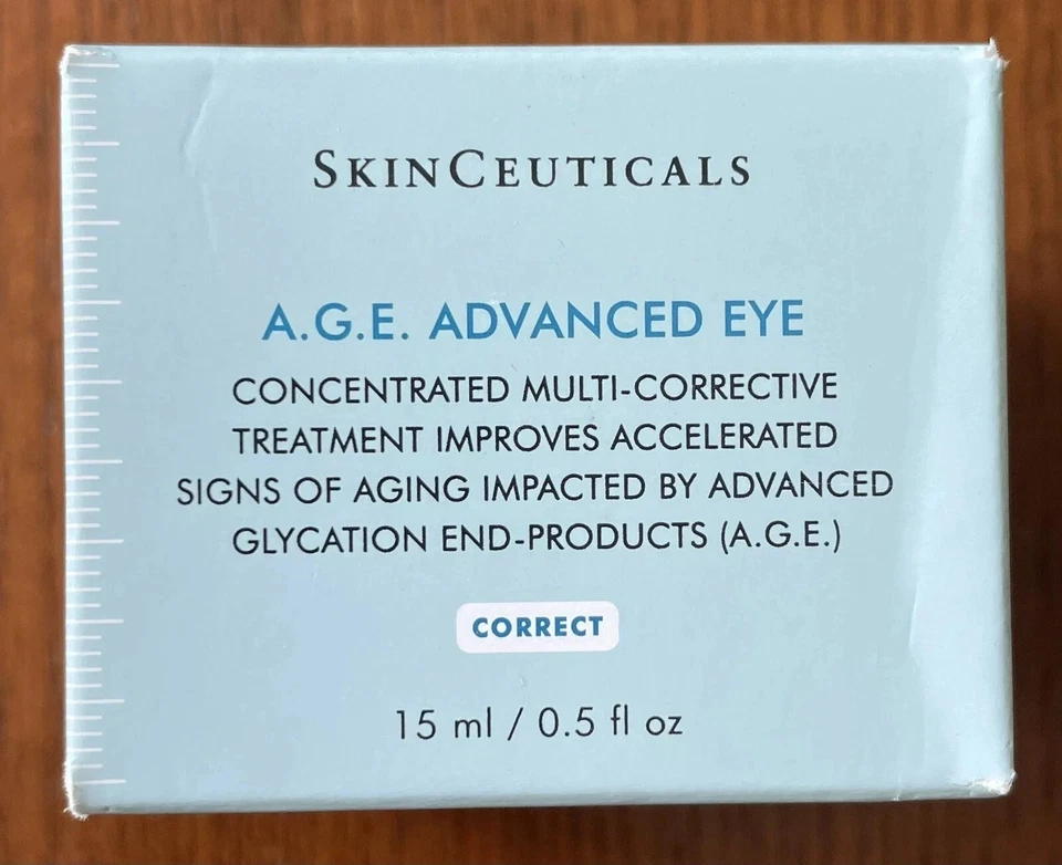 SKINCEUTICALS A.G.E AGE 高级眼霜 * 新 * 正装 0.5 盎司密封盒 — 第 1/4 张图片