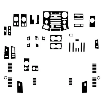 Piano Black Interior Full Set Cover Trim For Ford F-250/350/450/550/650/750 Foto 1 de 4