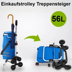 Einkaufstrolley Treppensteiger Trolley Einkaufswagen mit Kühlfach Einkaufstasche - Bild 1 von 11