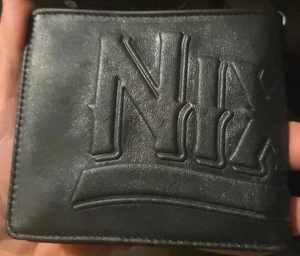 NIXON Herren-Geldbörse schwarz Logo Leder Pass Münze mit Doppelfaltung Neu - Bild 1 von 4