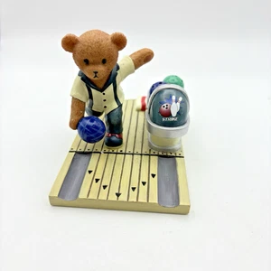 Hamilton Collection Teddy Lane Bowl Bear Figurine Eyes On The Pins - Picture 1 of 11