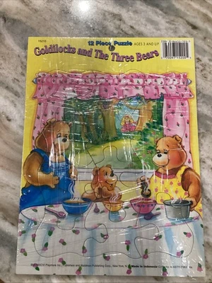 GOLDILOCKS & THE THREE BEARS~12 Piece Tray Puzzle 1996 8”x11” - Image 1 of 2