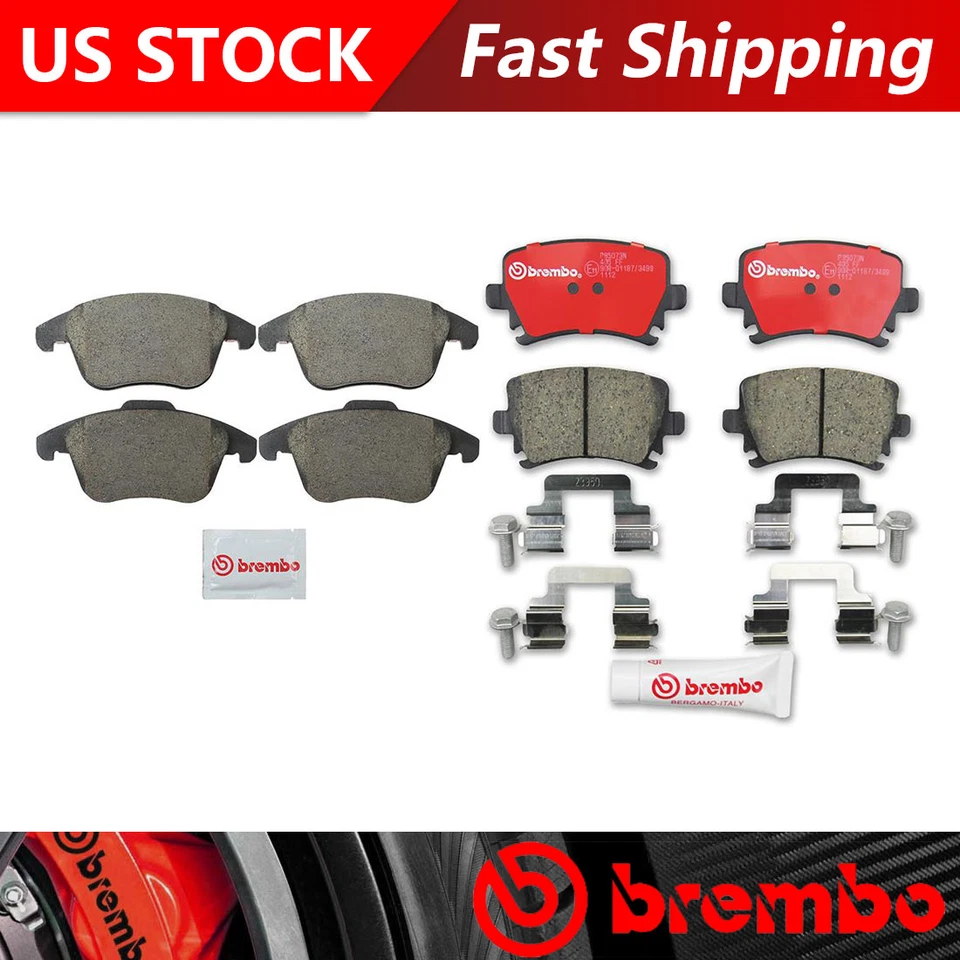 Pastillas de freno Brembo OE para Volkswagen Tiguan 2009-2017 delanteras + traseras de cerámica Foto 1 de 4