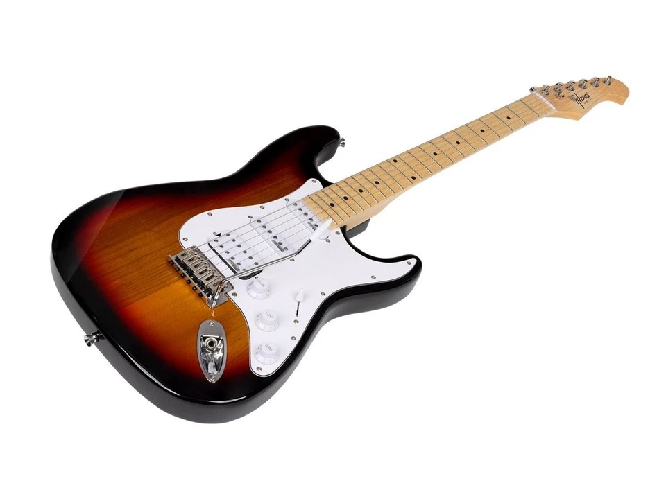 Indio by Monoprice Cali DLX Plus HSS Electric Guitar with Gig Bag - Sunburst Ash - Image 1 of 4