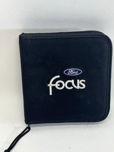 FORD FOCUS Soporte para Disco CD/DVD Estuche con Cremallera Logo Bordado en la Parte Frontal Azul Ovalado - Imagen 1 de 3