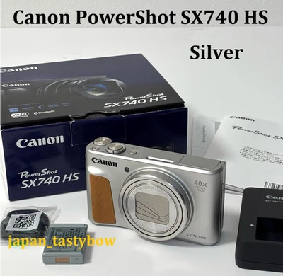 Canon PowerShot SX740 HS Silver 20.3MP 4K Digital Camera 40x Optical Zoom Wi-Fi - Image 1 of 2