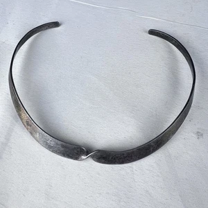 VINTAGE TAXCO STERLING SILVER CHOKER COLLAR NECKLACE, MEXICO, 34 Grams - Picture 1 of 6
