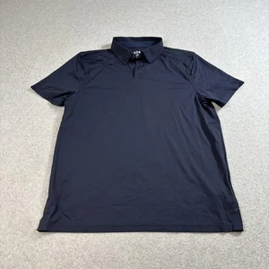 Rhone Polo Shirt Mens Medium Navy Blue Performance Golf Italian Fabric Athletic - Picture 1 of 9