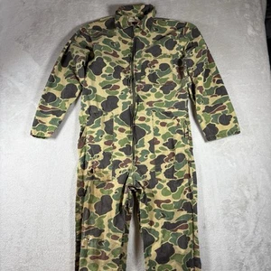 Vintage SAFTBAK Lightweight Coveralls Duck Camouflage Carhartt Mens Sz S/M #1208 - Picture 1 of 13