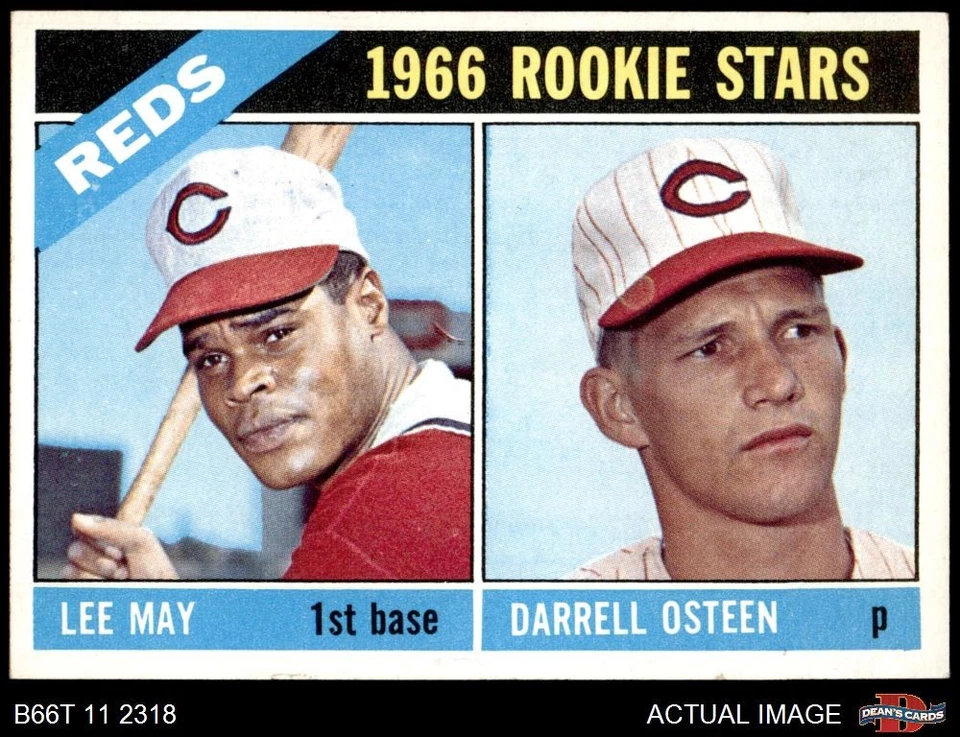 1966 Topps #424 Lee May / Darrell Osteen Reds RCs RC 6 - EX/MT - Image 1 of 1