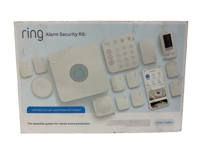 Ring 14-Piece Alarm Security Kit 2nd Gen With Stick Up Cam and Smoke/CO Listener - Image 1 of 3
