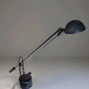 Underwriters Lab Modernist Crane Neck Table or Desk Lamp Black - Not Working - Picture 1 of 11