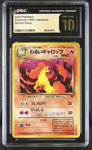CGC 10 PRISTINE Dark Rapidash Team Rocket Japanese 78 Pokemon Card - Picture 1 of 2