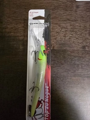 Smithwick Top 20 Rogue Jerkbait Suspending Crankbait - 5.5" 5/8oz Lemon Lime Foto 1 de 3