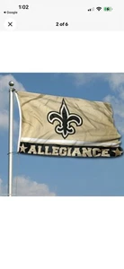 New Orleans Saints Allegiance Two Sided Flag - Picture 1 of 3