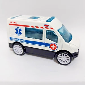 Die-Cast Ambulance Series Classic Emergency Rescue Ambulance Van Truck Pull-Back - Bild 1 von 6