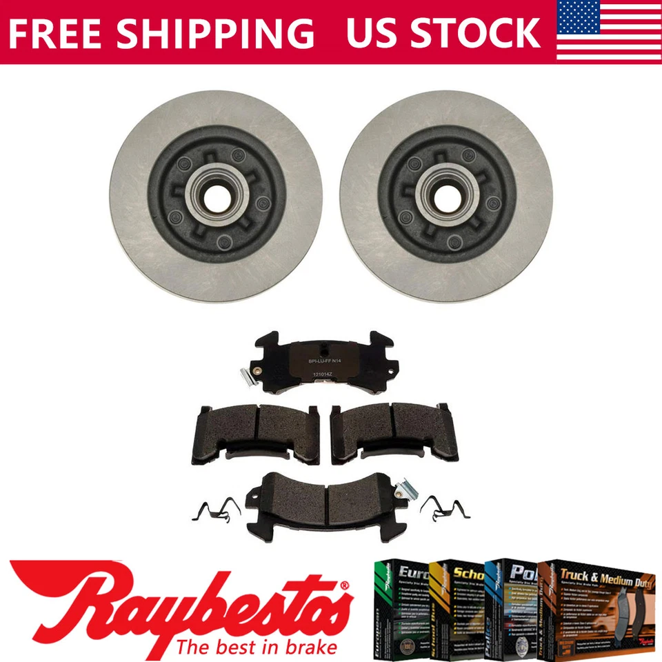 Комплект переднего тормозного ротора, ступицы и керамических тормозных колодок для 1982 Chevrolet S10 - Изображение 1 из 4