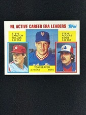 1984 Topps Steve Carlton Tom Seaver #708 Leaders Baseball Card HOF