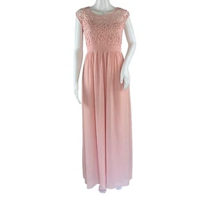 Maxi Vestido de Noche Formal Para Mujer Maniju Sin Mangas Rosa Pastel Talla M Usado - Imagen 1 de 6