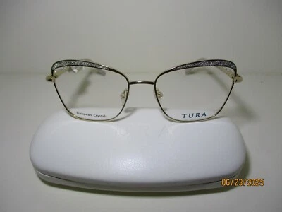 Новый Kate Young для Tura K339 черный/золотой 52-17-140 с чистящей тканью/чехол - Изображение 1 из 4