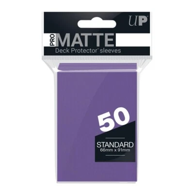 Ultra Pro Gaming Sleeves Deck Protector PURPLE PRO MATTE Standard Size 50-Pack - Image 1 of 3