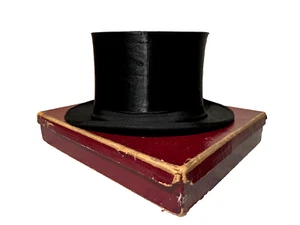 Historscher Chapeau Claque Zylinderhut Klappzylinder Welt Klapphut Beste Marke - Bild 1 von 3
