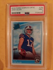 2018 Panini Donruss Optic JOSH ALLEN Rookie Card MINT PSA 9 BUFFALO BILLS QB !