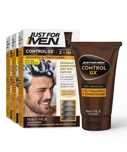 Just for Men Control GX Grey Reducing 2-in-1 Shampoo & Conditioner Pack of 3 - Picture 1 of 7