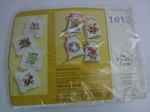 Kit de bordado Creative Circle Crewel 1912 bonitos paquetes florales 4x6 - Imagen 1 de 2