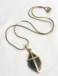 Modernist Kreuz Christliches Kruzifix Anhänger Halskette Made in Germany - Bild 1 von 5