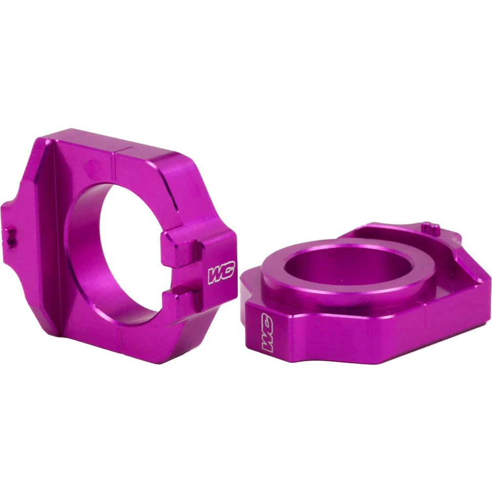 Works Connection Yamaha YZF 02-08 YZ/WRF 02-25 Purple Elite Axle Blocks - image 1 of 1