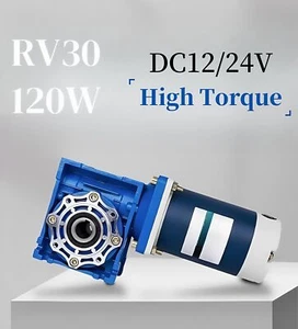 High Torque DC 12V/24V Getriebemotor elektrische Leistung Drehzahlreduzierung Turbinenschnecke - Bild 1 von 10