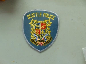LAW ENFORCEMENT PATCH POLICE SEW ON SEATTLE WASHINGTON POLICE APPR 4 INCHES TALL - Picture 1 of 1