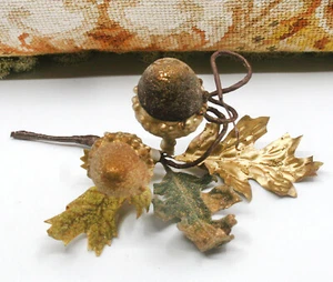 "TALLOS DE SPRAY DE HOJA DE ROBLE BELLOTA OTOÑO OTOÑO DECORACIÓN FLORAL DEL HOGAR 7,75" - Imagen 1 de 11