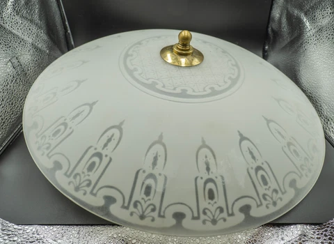 Vintage 1950's Antique Ceiling  Light Fixtures 3 Bulbs Cover