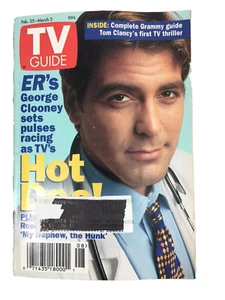 Vintage 1995 Feb. 25 - March 3 TV Guide - George Clooney on Cover / ER - Picture 1 of 2