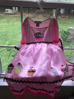 Princess Paradise Cupcake Fairy Costume Dress Wings Pink XS 4 Birthday - Image 1 of 4