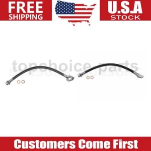 2x Front Left & Right Brake Hose Brake Line For 1988-1992 Chevrolet Corvette - Picture 1 of 9