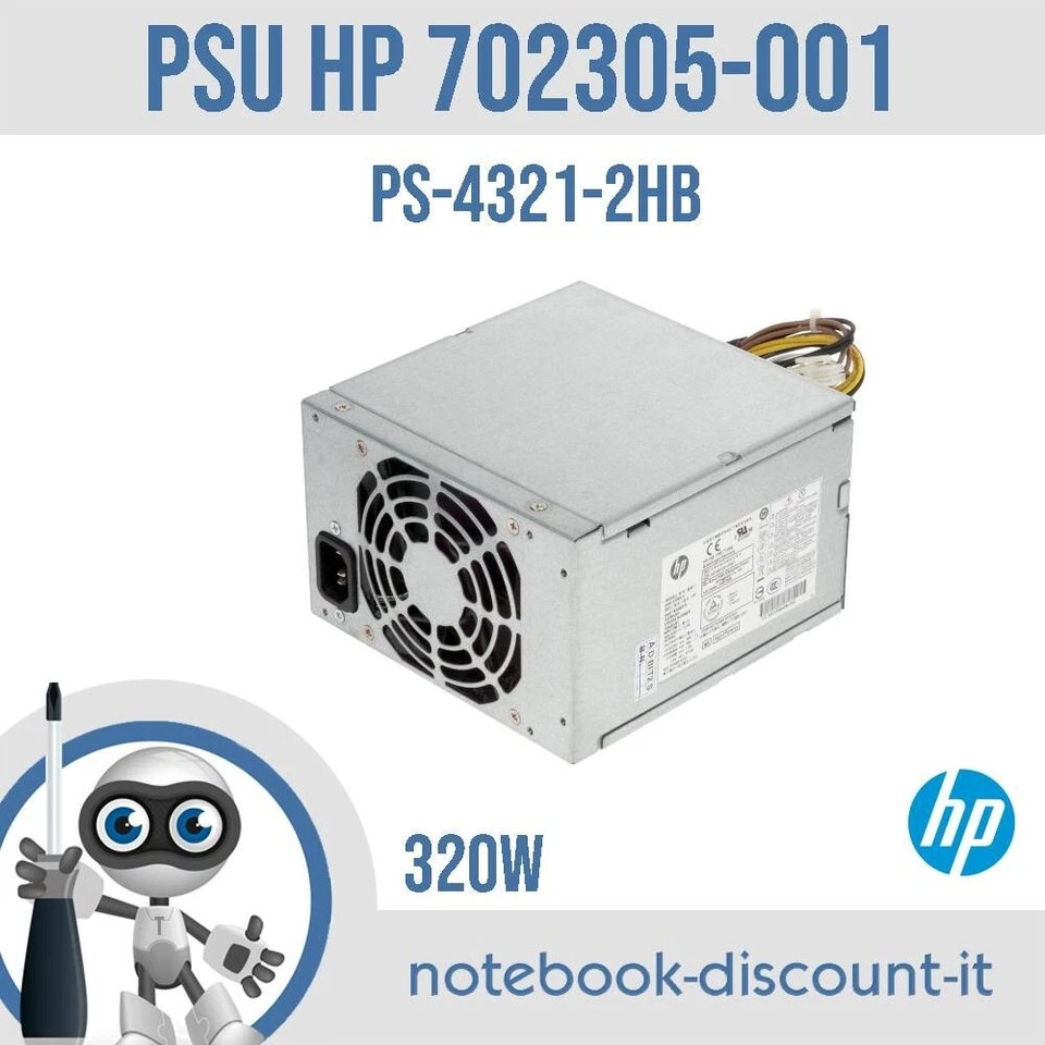 Alimentatore HP  PS-4321-2HB PSU 702305-001 per PC DESKTOP EliteDesk 600/800 G1 - Immagine 1 di 1