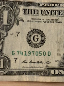 2013 $1 Dollar Bill Date Note 1965 (43196521) Fancy Serial Number - Picture 1 of 6