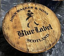 Bar Decor (Johnnie Walker Whiskey) Authentic Reclaimed Bourbon Barrel Head 21”