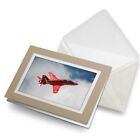 Grußkarte (Biege) - rote Pfeile Flugzeug RAF #14551
